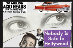 Vintage print clipping showing the bold headline "20 MILLION" above a cutout of a classic red Cadillac.